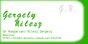gergely milesz business card